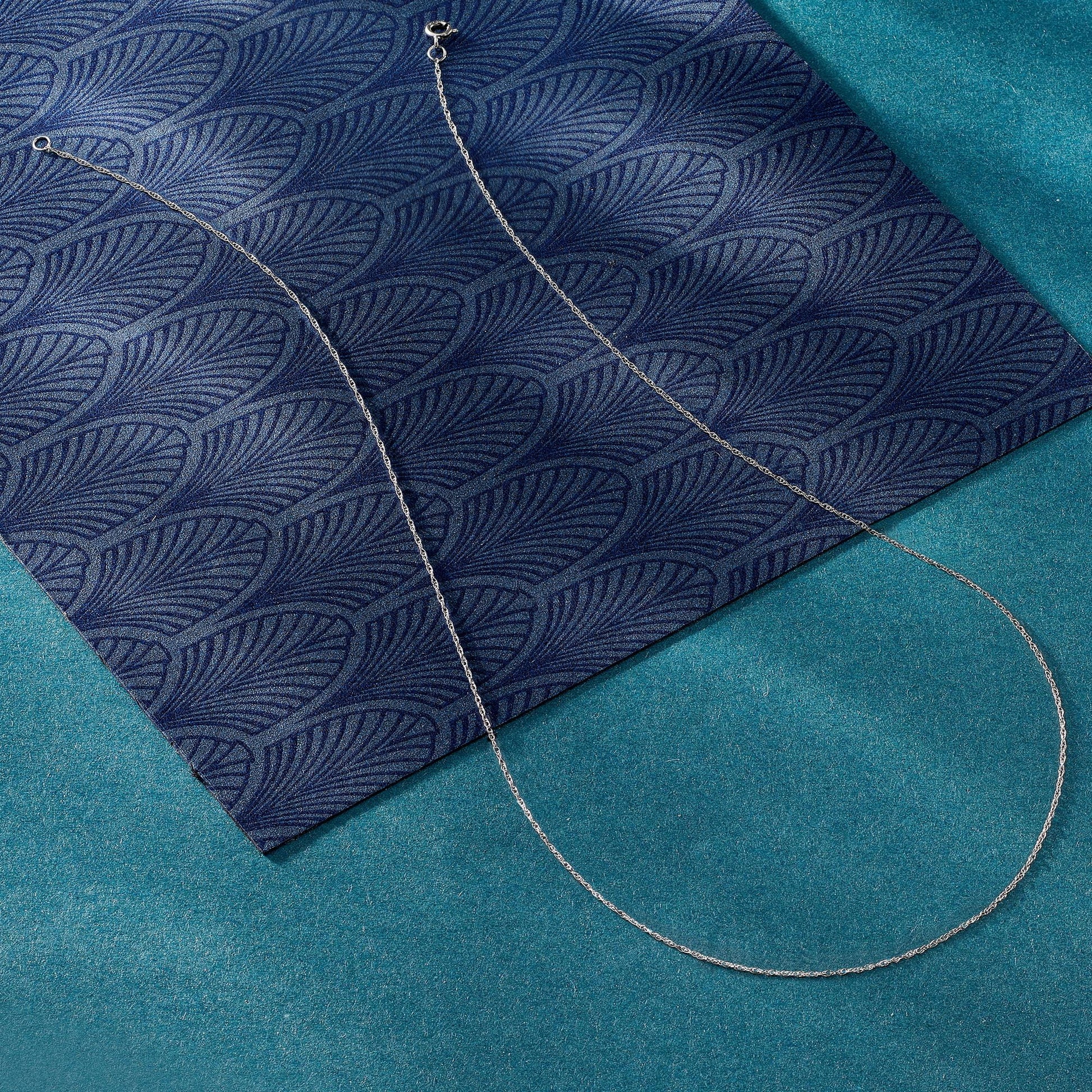 0.7Mm 14Kt White Gold Rope-Chain Necklace, Women'S, Adult