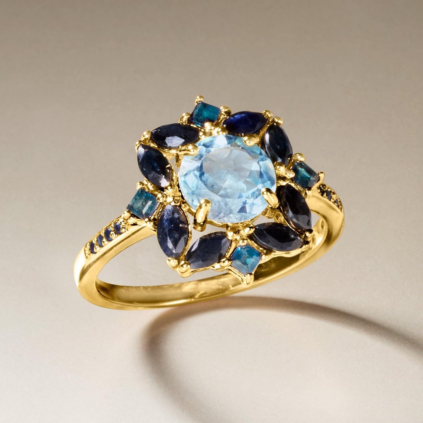 Galaxy Be Mine Sapphire & 18kt Gold Ring
