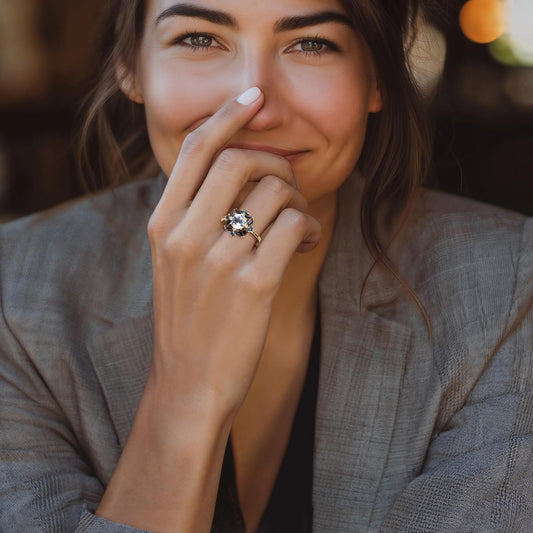 Galaxy Be Mine Sapphire & 18kt Gold Ring